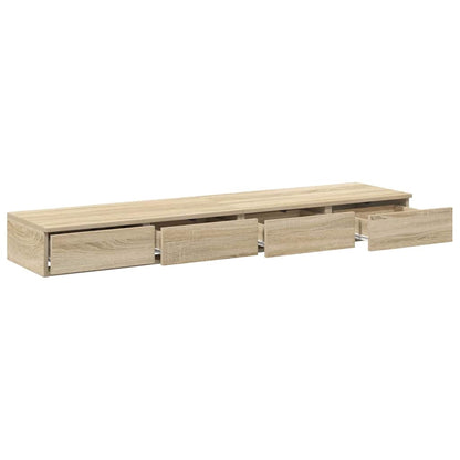 vidaXL Bed Drawers Sonoma Oak 135 x 36.5 x 16.5 cm Engineered Wood