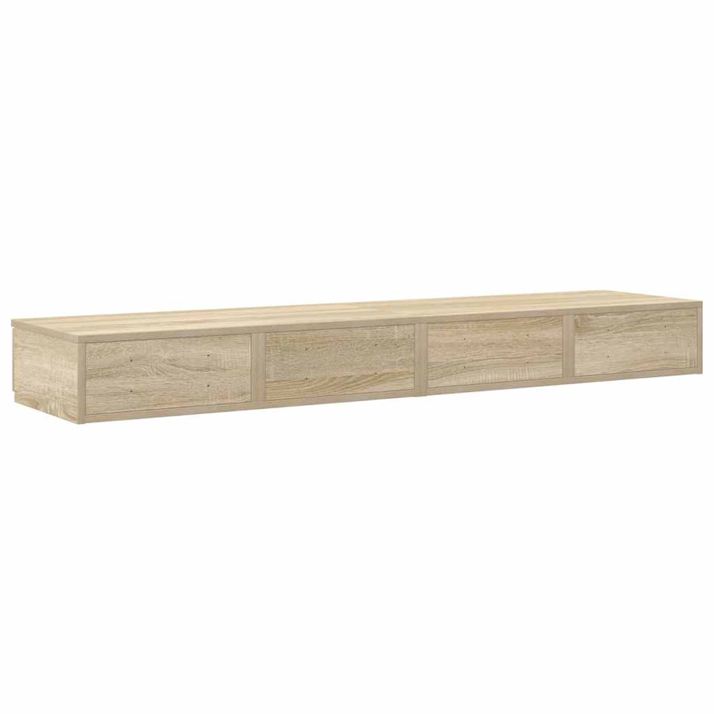 vidaXL Bed Drawers Sonoma Oak 135 x 36.5 x 16.5 cm Engineered Wood