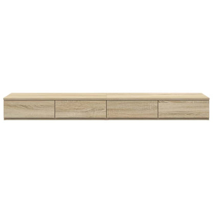vidaXL Bed Drawers Sonoma Oak 135 x 36.5 x 16.5 cm Engineered Wood