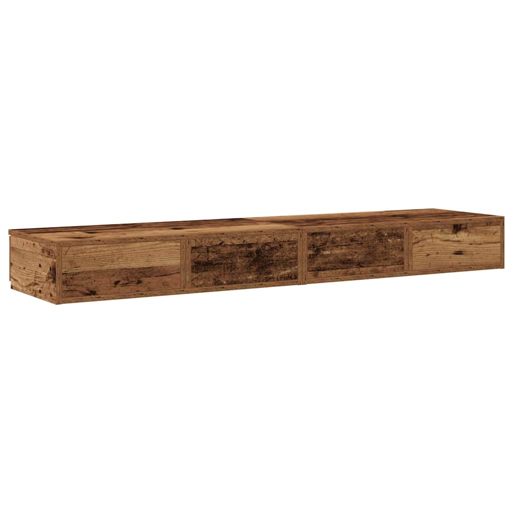 vidaXL Bed Drawers Old Wood 135 x 36.5 x 16.5 cm Engineered Wood