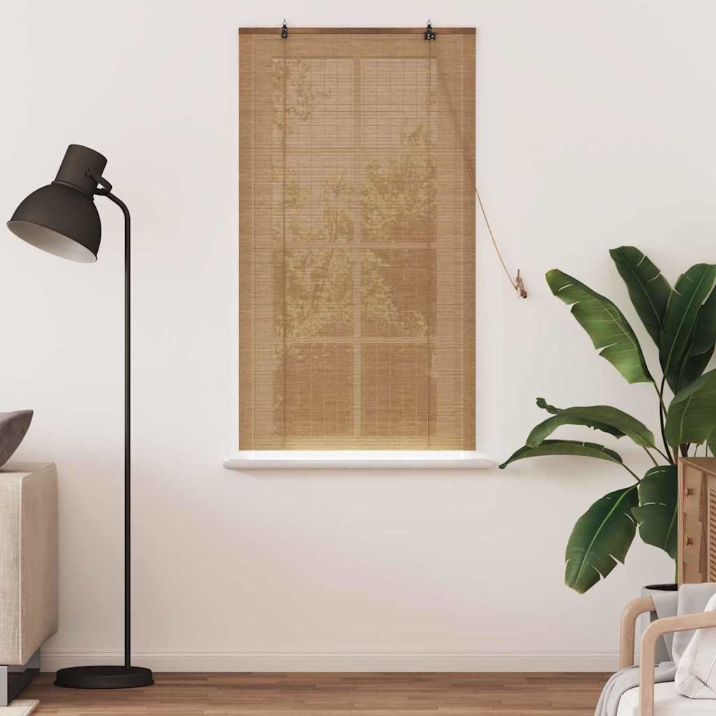 vidaXL Roller Blind Brown 90 x 160 cm Bamboo