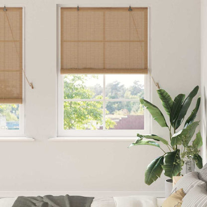 vidaXL Roller Blind Brown 100 x 220 cm Bamboo