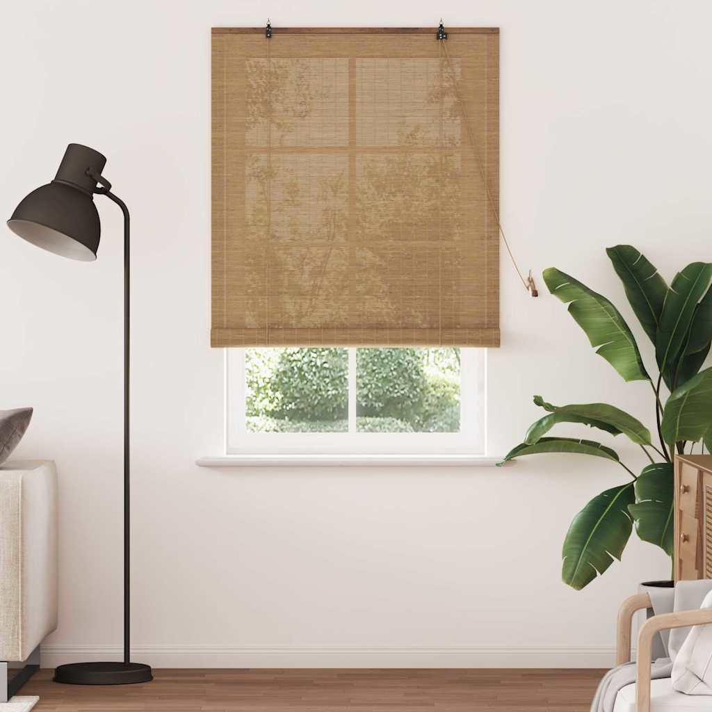 vidaXL Roller Blind Brown 100 x 220 cm Bamboo
