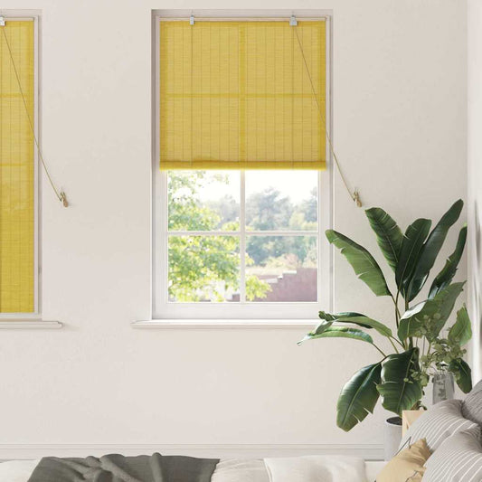 vidaXL Roller Blind Yellow 80 x 160 cm Bamboo