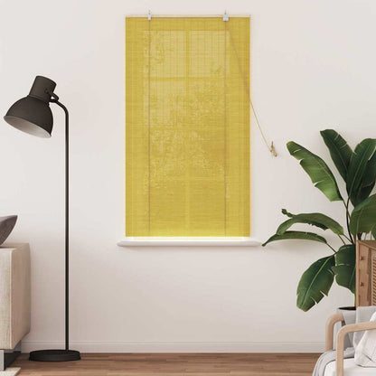vidaXL Roller Blind Yellow 80 x 160 cm Bamboo