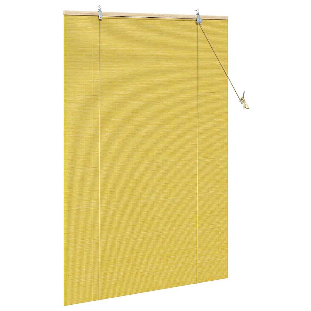 vidaXL Roller Blind Yellow 100 x 160 cm Bamboo