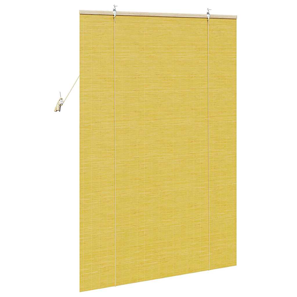 vidaXL Roller Blind Yellow 100 x 160 cm Bamboo