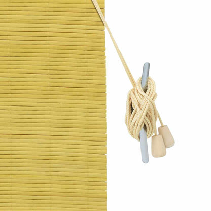 vidaXL Roller Blind Yellow 110 x 220 cm Bamboo