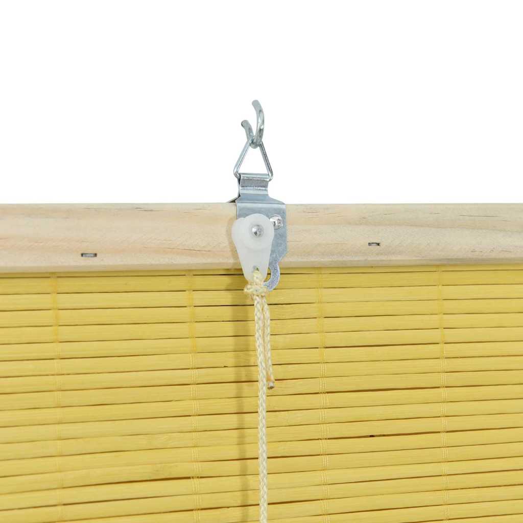 vidaXL Roller Blind Yellow 110 x 220 cm Bamboo