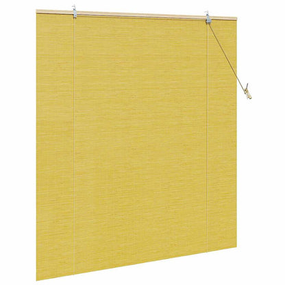 vidaXL Roller Blind Yellow 140 x 160 cm Bamboo