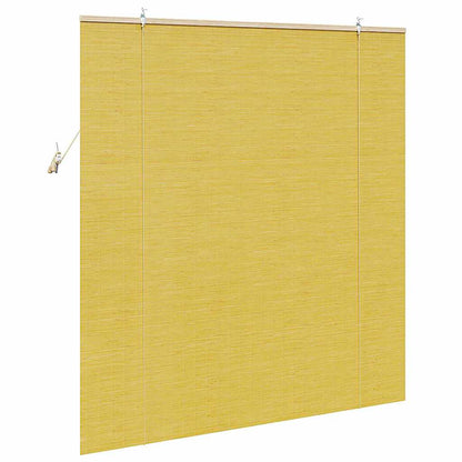 vidaXL Roller Blind Yellow 140 x 160 cm Bamboo