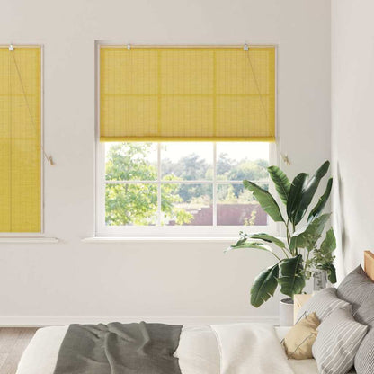 vidaXL Roller Blind Yellow 150 x 160 cm Bamboo