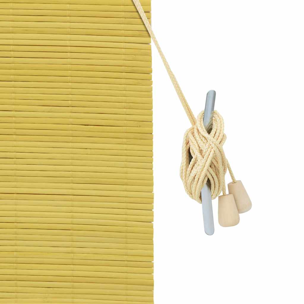 vidaXL Roller Blind Yellow 150 x 220 cm Bamboo