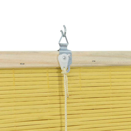 vidaXL Roller Blind Yellow 150 x 220 cm Bamboo