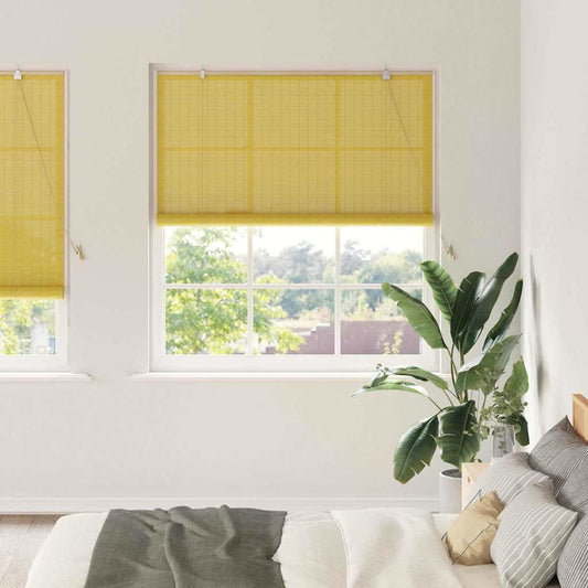 vidaXL Roller Blind Yellow 150 x 220 cm Bamboo