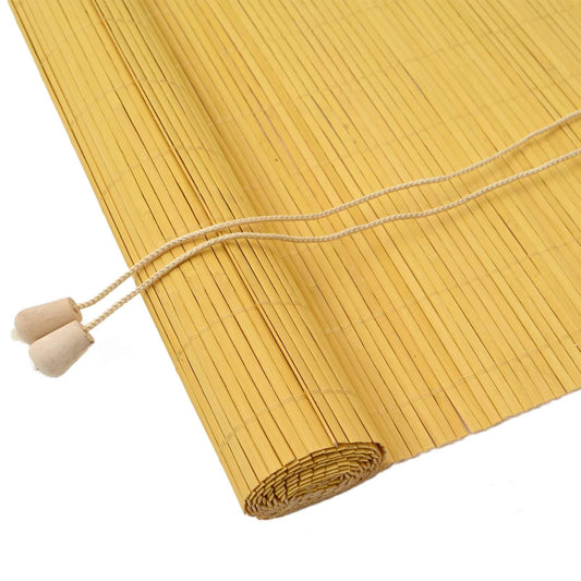 vidaXL Roller Blind Yellow 150 x 220 cm Bamboo