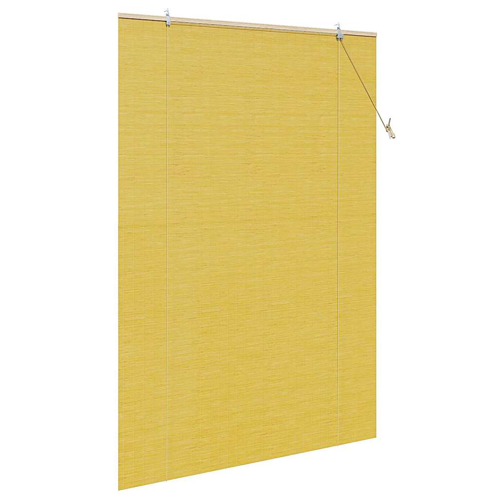 vidaXL Roller Blind Yellow 150 x 220 cm Bamboo