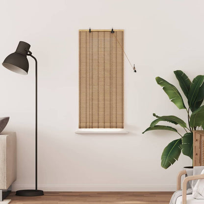 vidaXL Roller Blind with Curtains Manual Nature 60 x 160 cm Bamboo