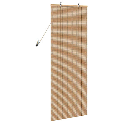 vidaXL Roller Blind with Curtains Manual Nature 60 x 160 cm Bamboo