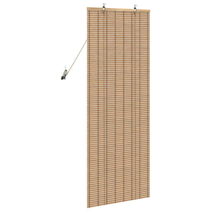 vidaXL Roller Blind with Curtains Manual Nature 60 x 160 cm Bamboo