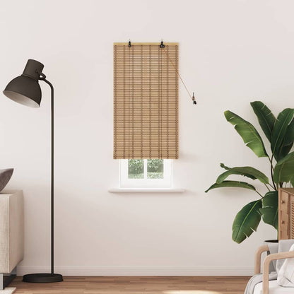 vidaXL Roller Blind with Curtains Manual Nature 60 x 220 cm Bamboo