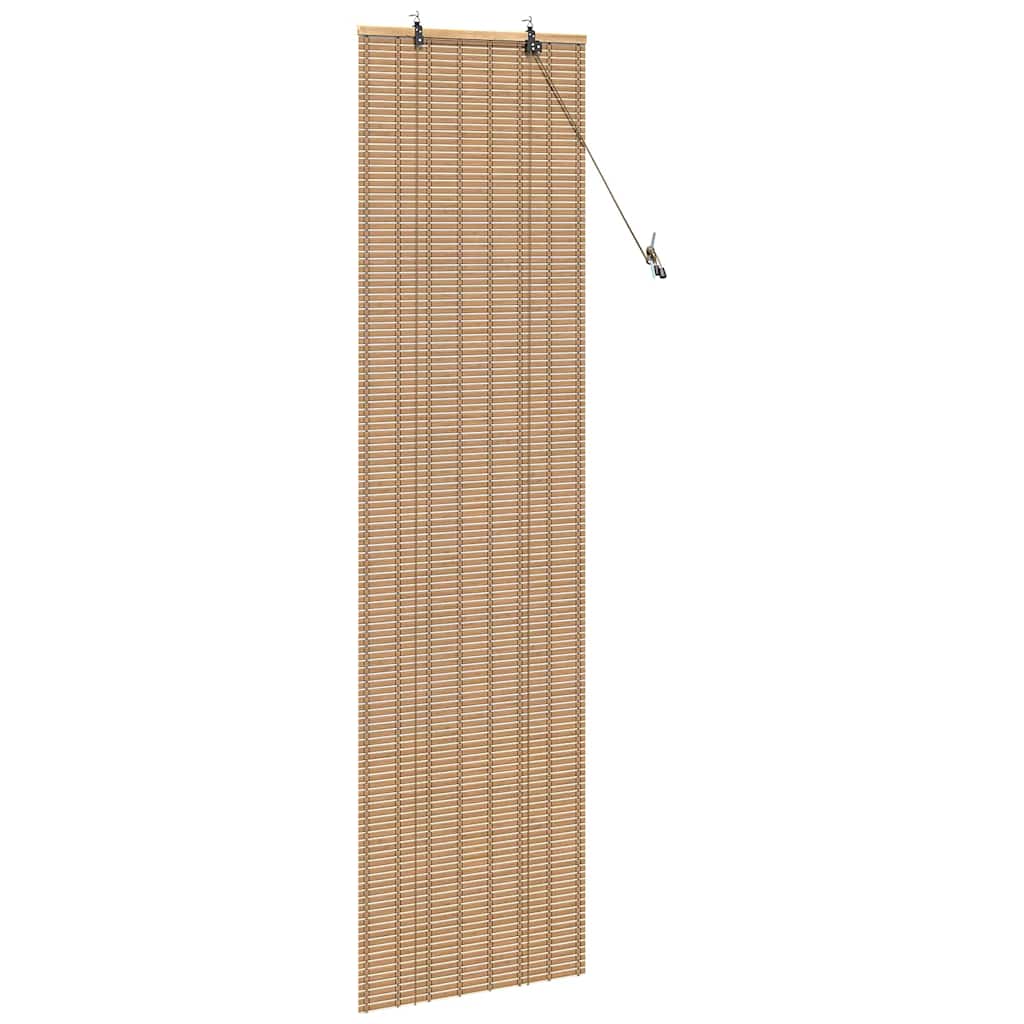 vidaXL Roller Blind with Curtains Manual Nature 60 x 220 cm Bamboo