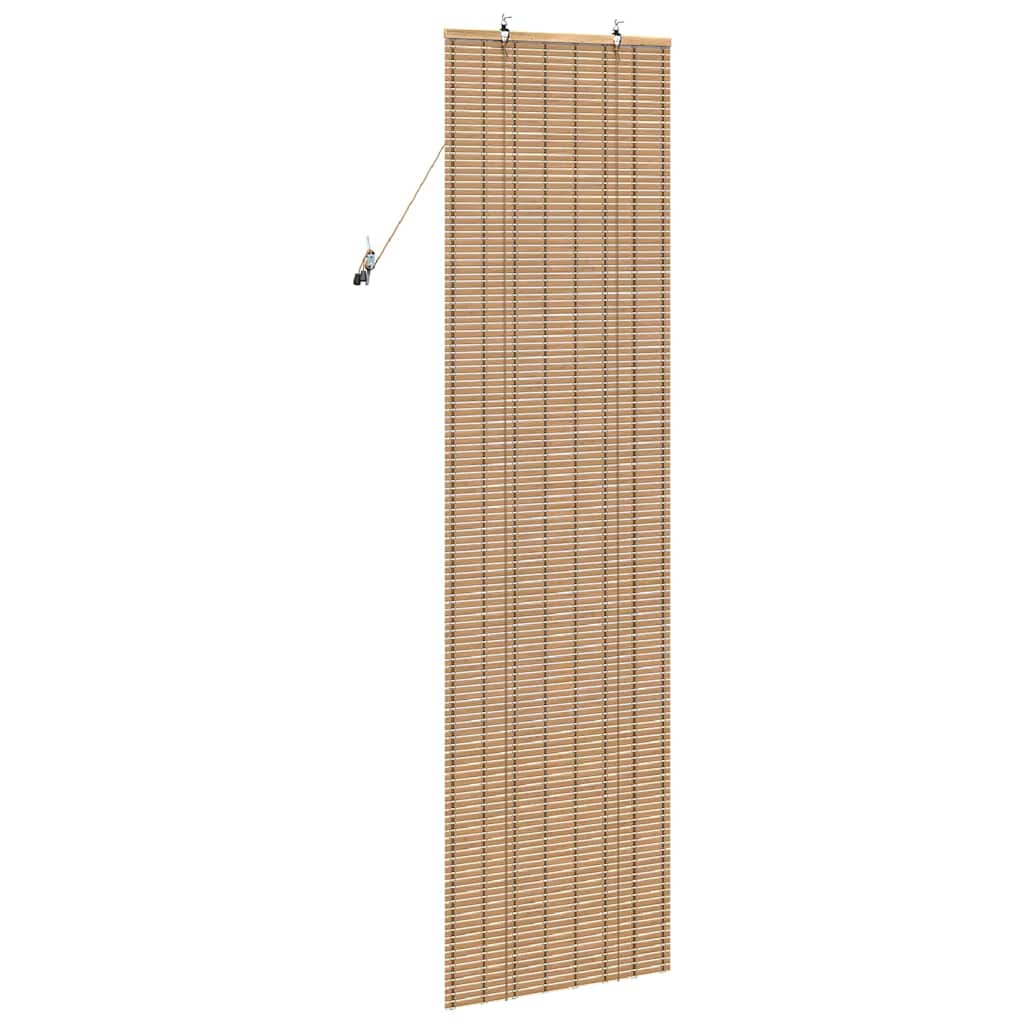 vidaXL Roller Blind with Curtains Manual Nature 60 x 220 cm Bamboo