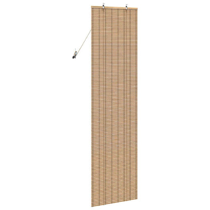 vidaXL Roller Blind with Curtains Manual Nature 60 x 220 cm Bamboo