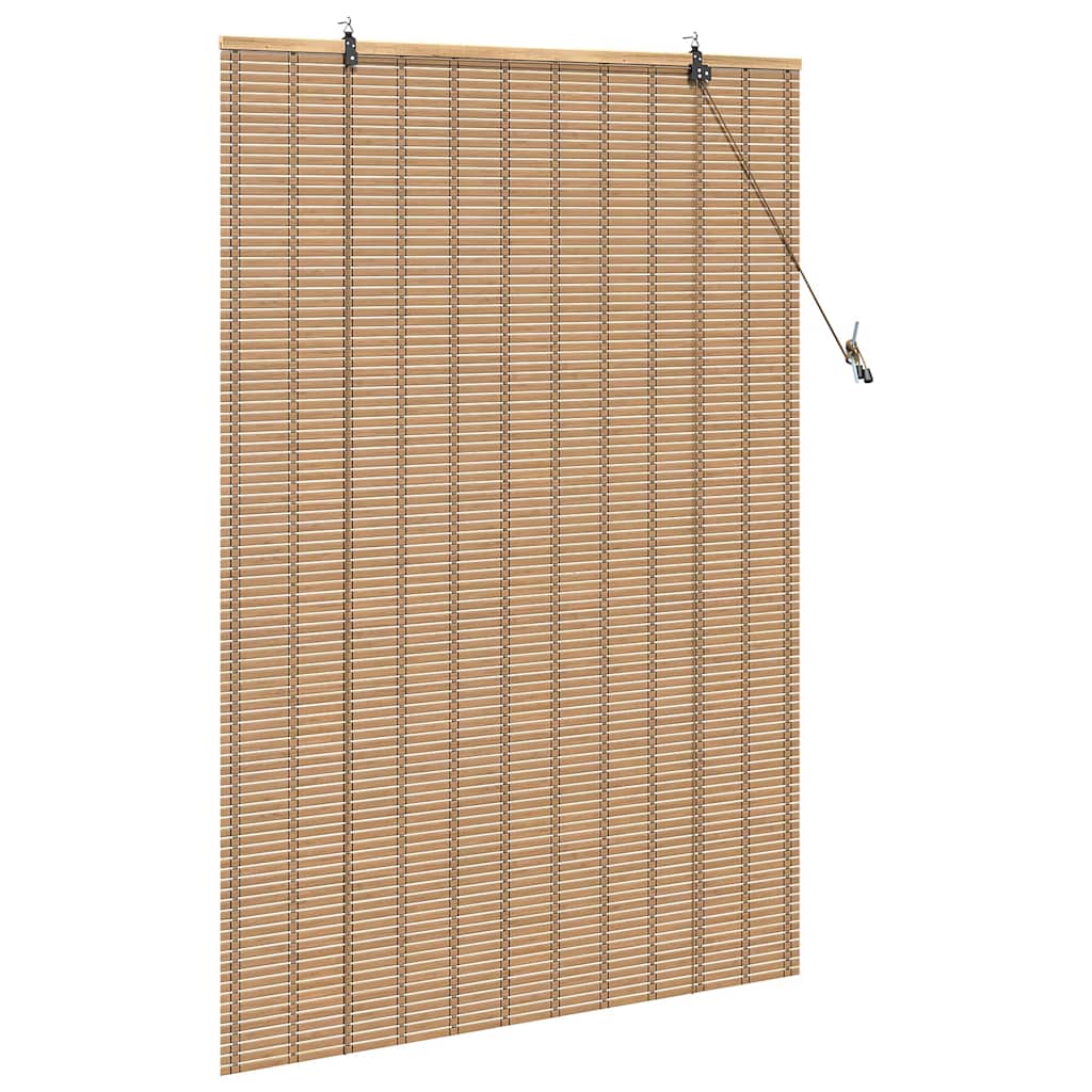 vidaXL Roller Blind with Curtains Manual Nature 100 x 160 cm Bamboo