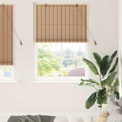 vidaXL Roller Blind Natural and Brown 120 x 220 cm Bamboo