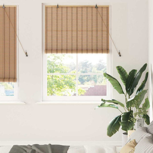 vidaXL Roller Blind Natural and Brown 120 x 220 cm Bamboo