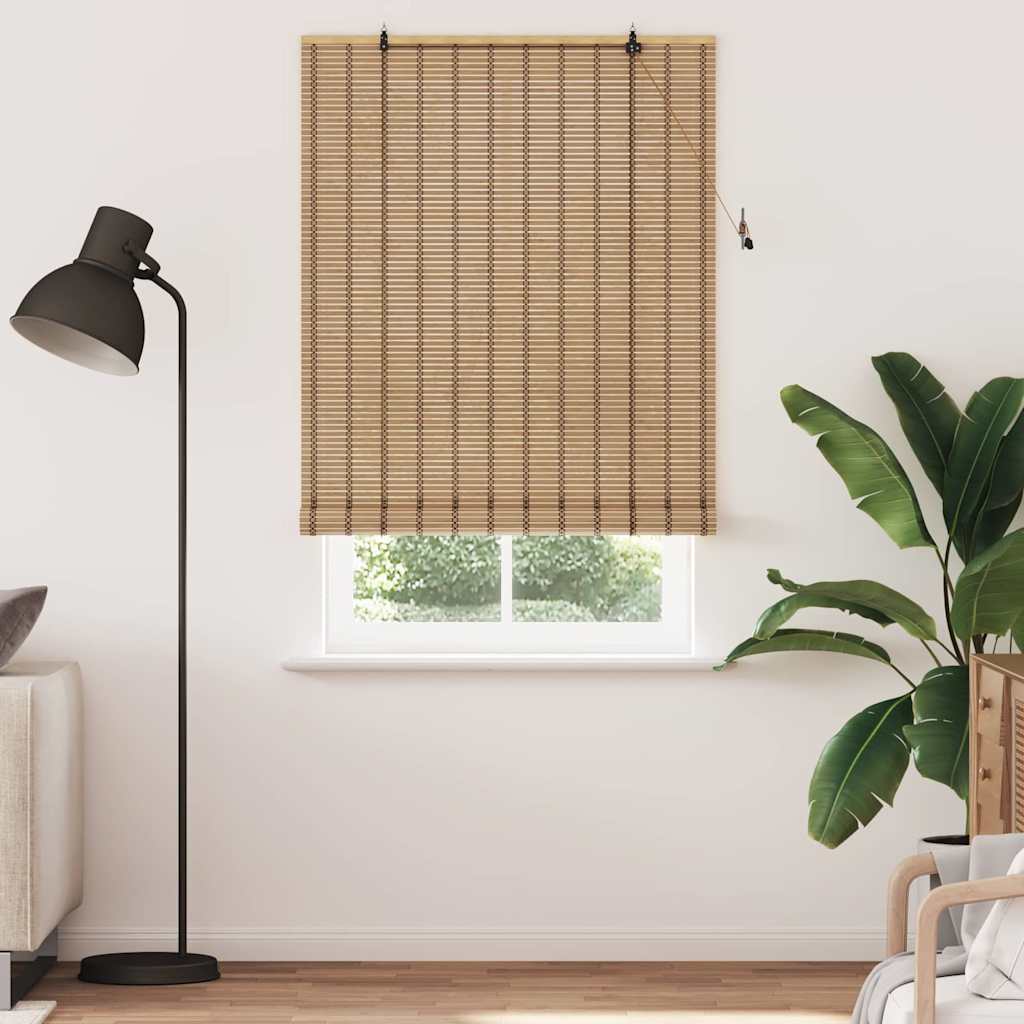 vidaXL Roller Blind Natural and Brown 120 x 220 cm Bamboo
