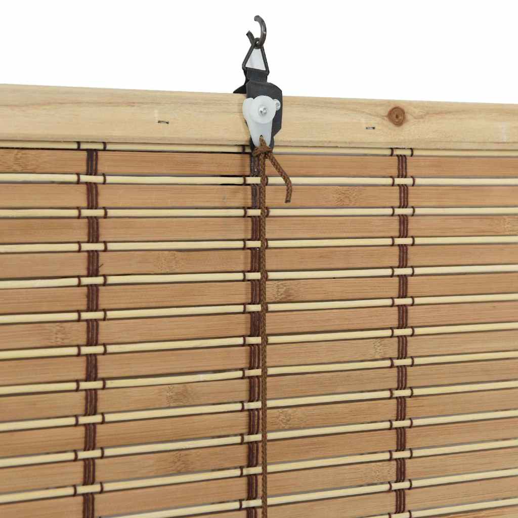 vidaXL Roller Blind Natural and Brown 140 x 160 cm Bamboo