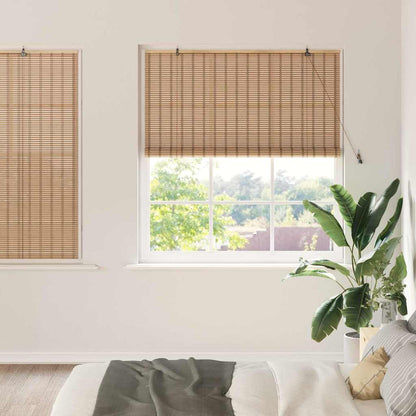 vidaXL Roller Blind Natural and Brown 140 x 160 cm Bamboo