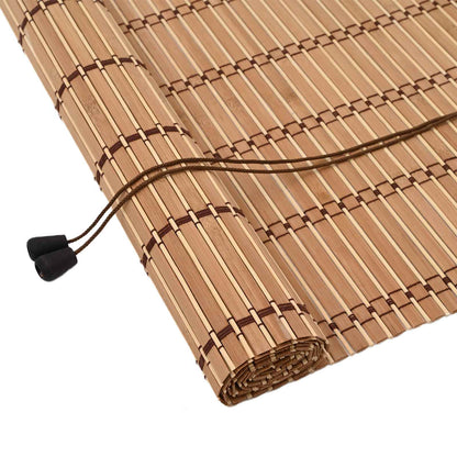 vidaXL Roller Blind Natural and Brown 140 x 160 cm Bamboo
