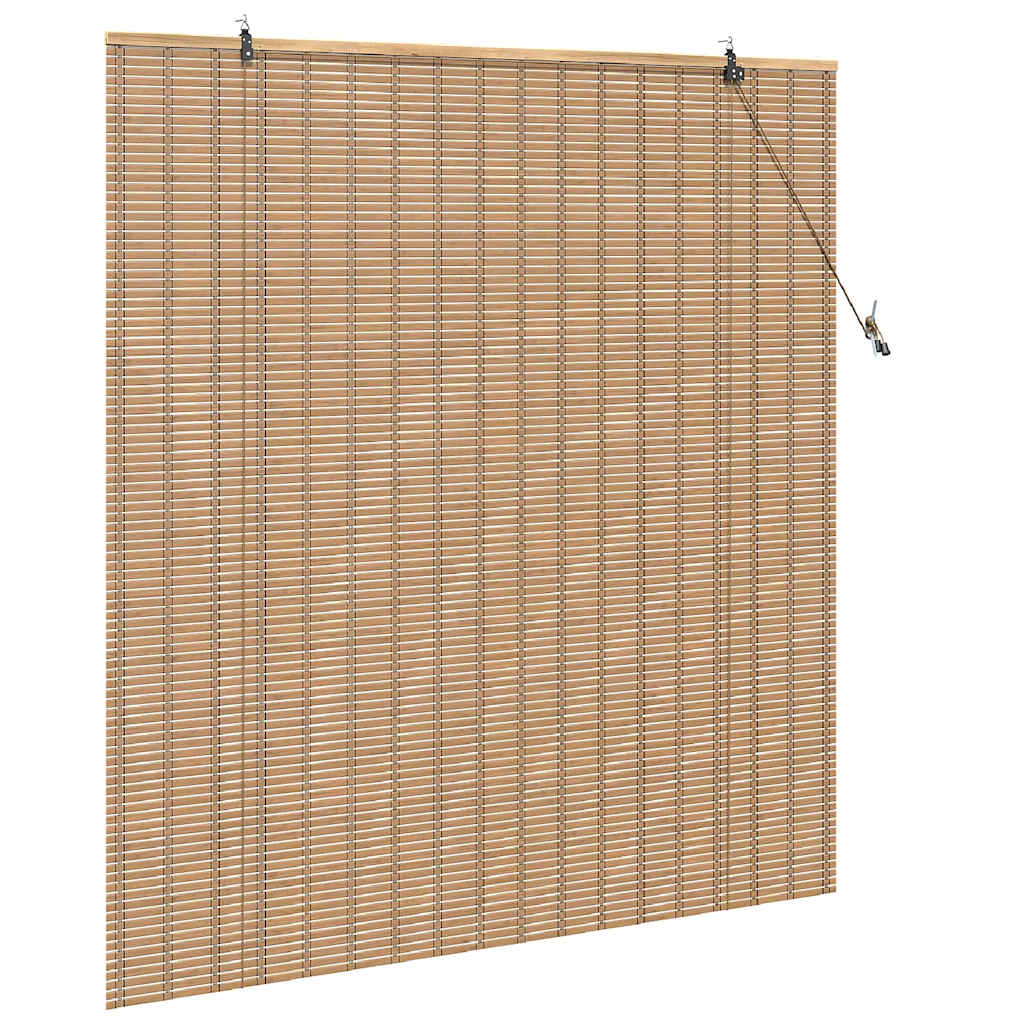 vidaXL Roller Blind Natural and Brown 140 x 160 cm Bamboo