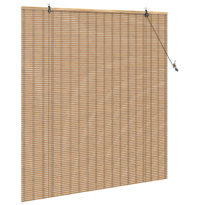 vidaXL Roller Blind Natural and Brown 140 x 160 cm Bamboo