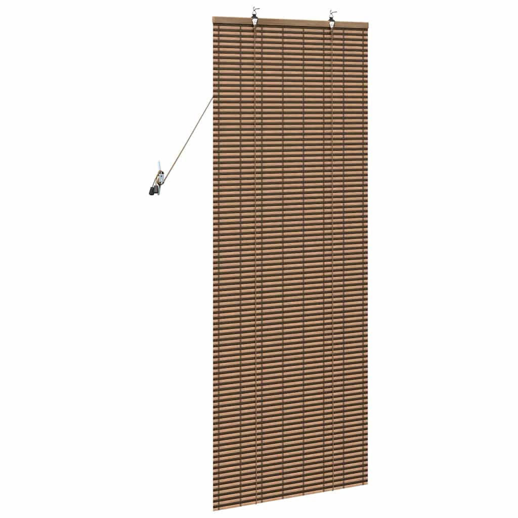 vidaXL Roller Blind with Curtains Manual Brown 60 x 160 cm Bamboo