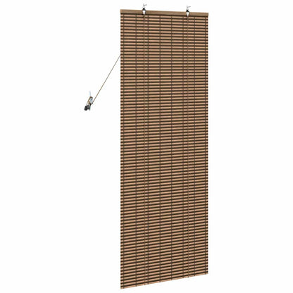 vidaXL Roller Blind with Curtains Manual Brown 60 x 160 cm Bamboo