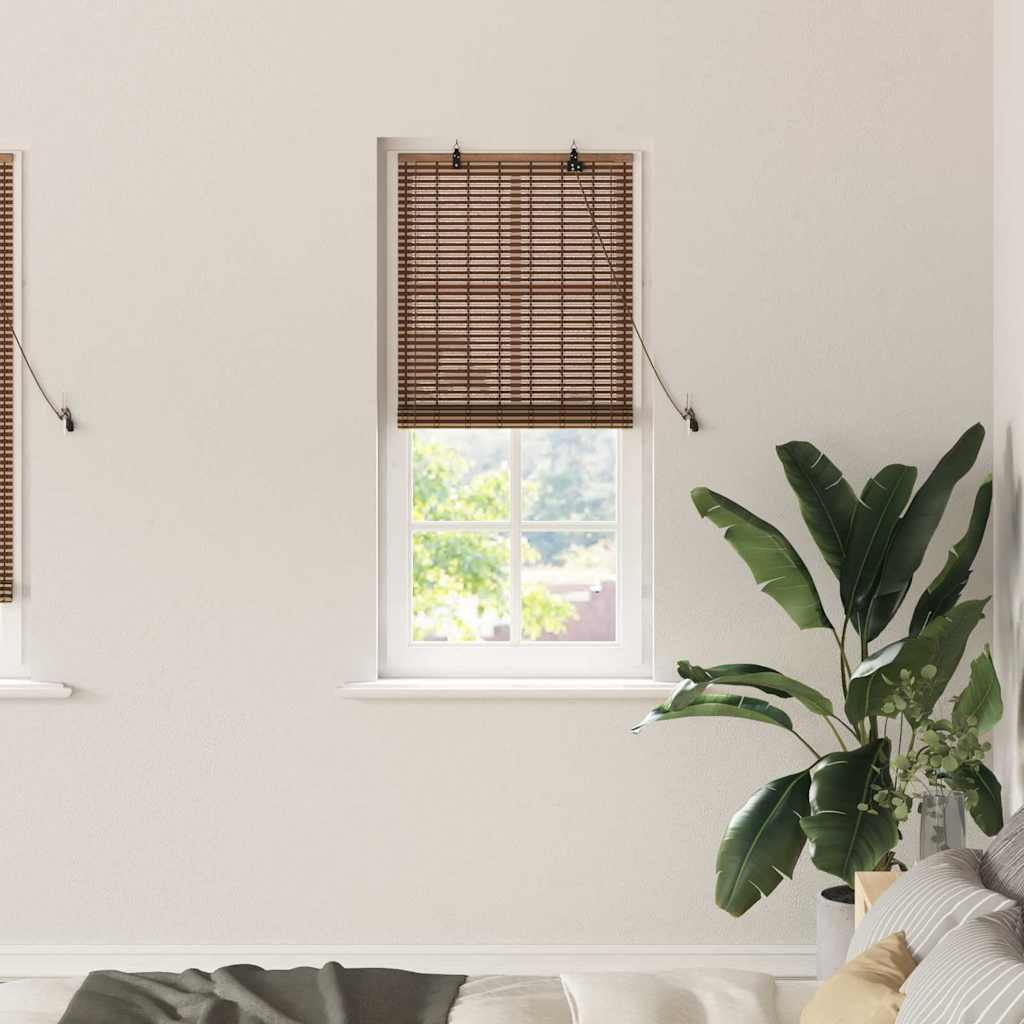 vidaXL Roller Blind Brown 60 x 220 cm Bamboo