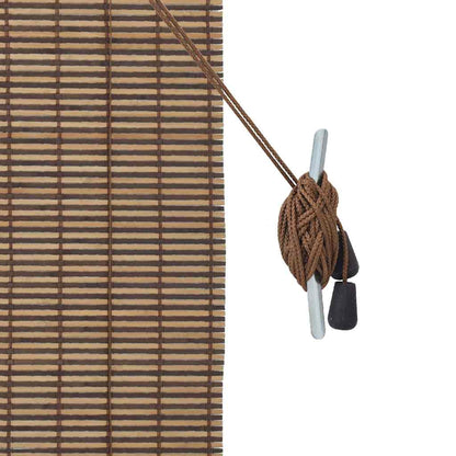 vidaXL Roller Blind with Curtains Manual Brown 80 x 160 cm Bamboo