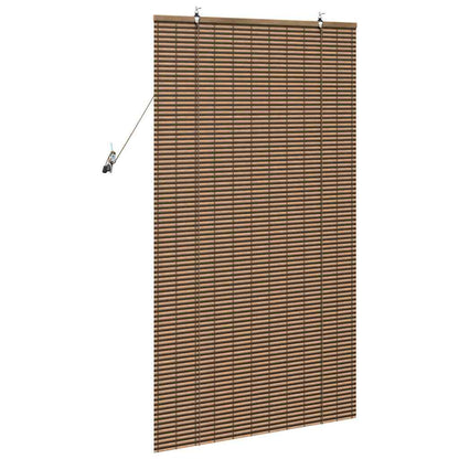 vidaXL Roller Blind with Curtains Manual Brown 80 x 160 cm Bamboo