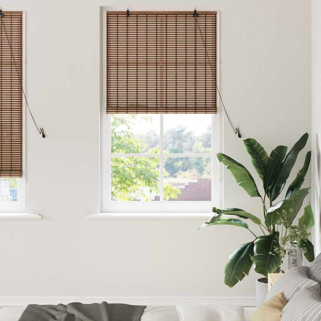 vidaXL Roller Blind Brown 90 x 220 cm Bamboo