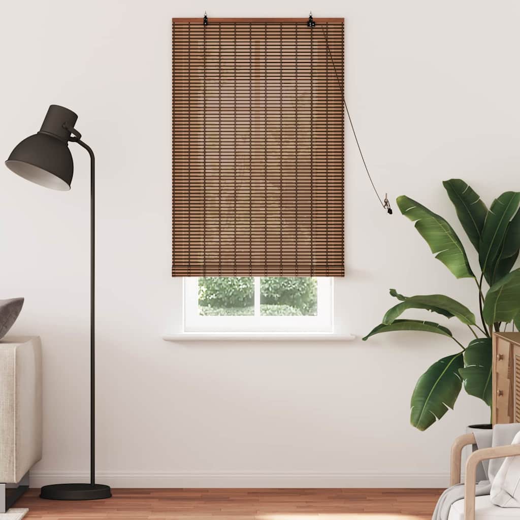 vidaXL Roller Blind Brown 90 x 220 cm Bamboo
