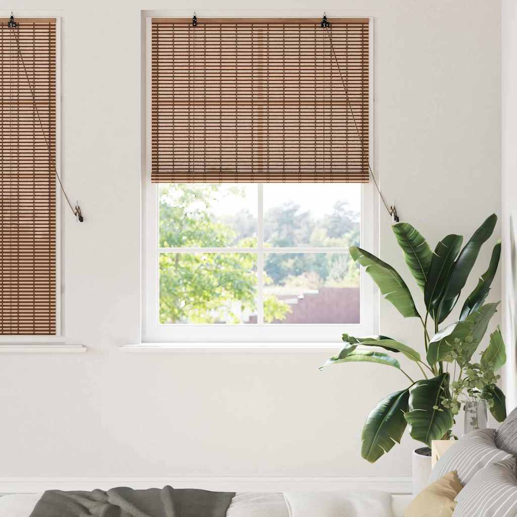 vidaXL Roller Blind Brown 120 x 160 cm Bamboo