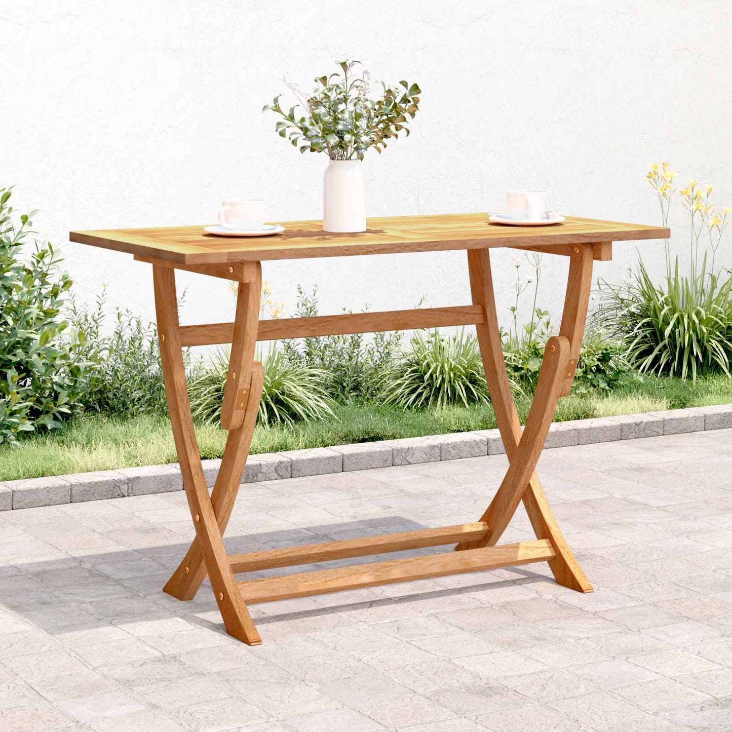 vidaXL Sydney Rectangle Table Brown 110 x 55 x 75 cm Solid Acacia Wood