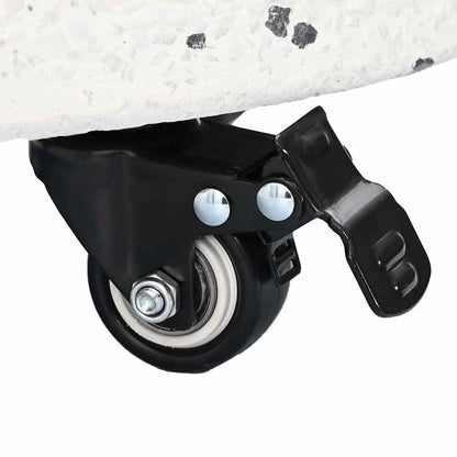 vidaXL Wheeled Parasol Base for 37/42/52/58mm Poles White Concrete