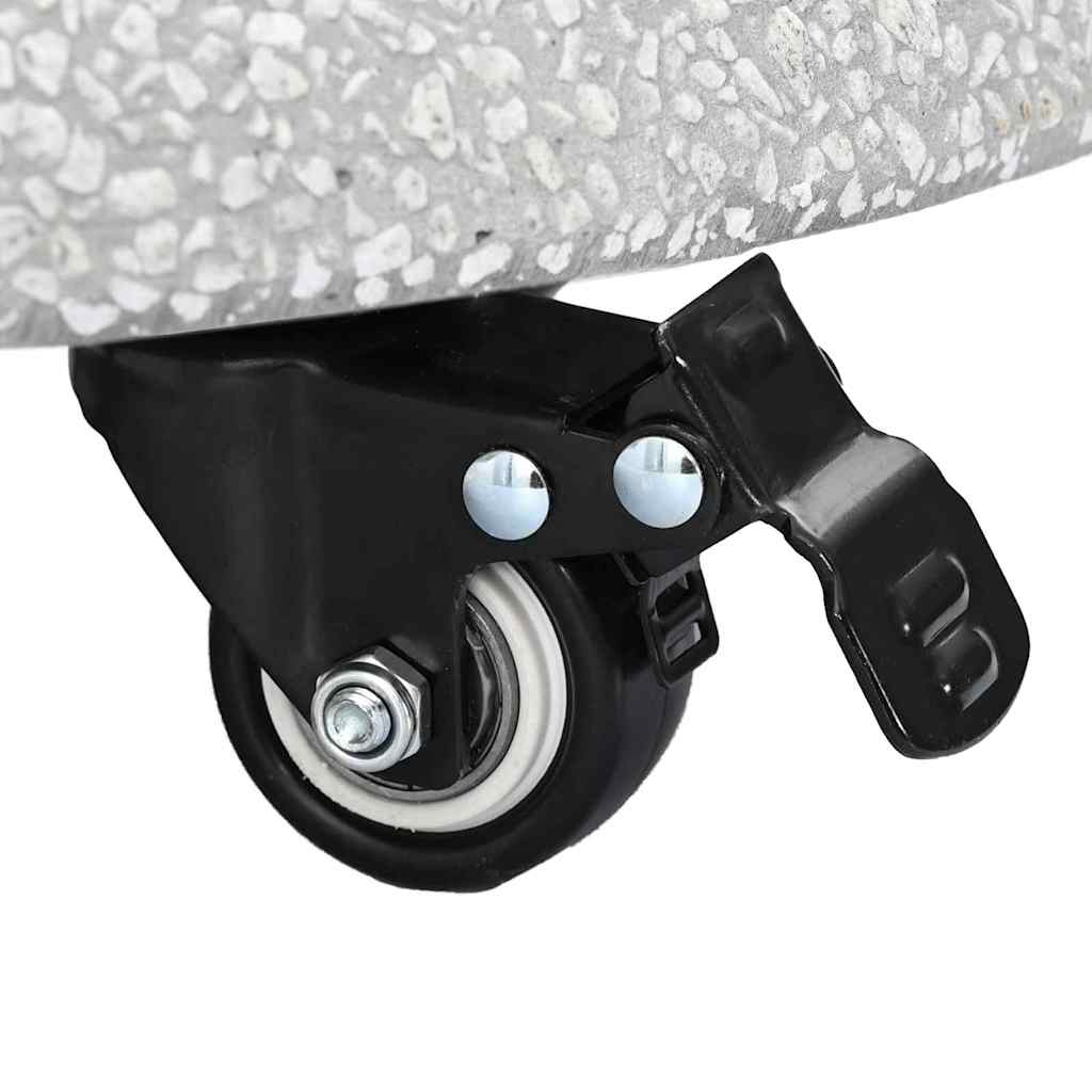 vidaXL Parasol Base 21kg Light Grey Concrete Round