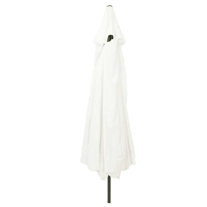 vidaXL Garden Parasol Sand 394 x 394 x 248 cm Polyester and Steel