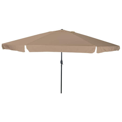 vidaXL Garden Parasol Taupe 394 x 394 x 248 cm Polyester and Steel